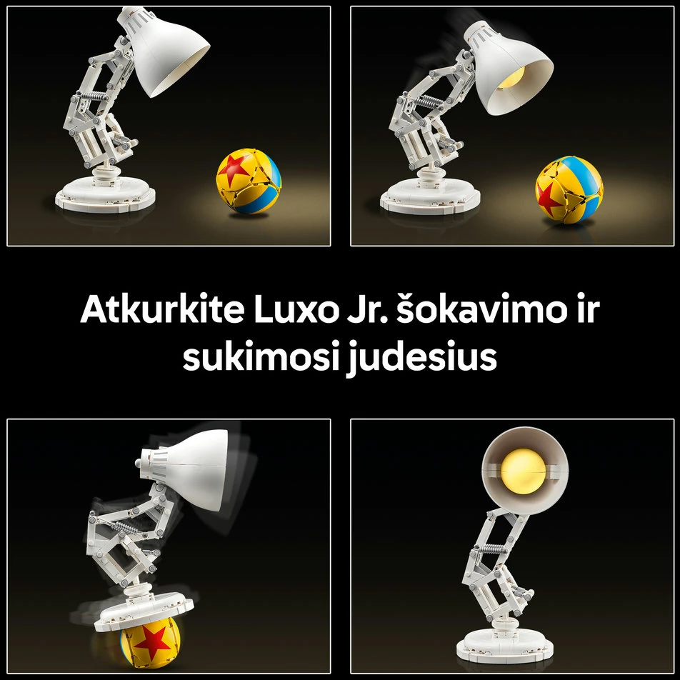 LEGO® Ideas | Disney Pixar Luxo Jr. modelis eksponuoti 21357