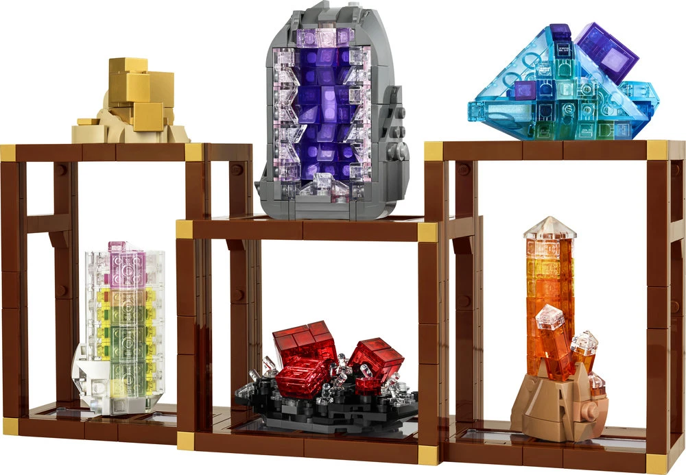 LEGO® Ideas Mineralų kolekcija, vitrina, dekoras 21362