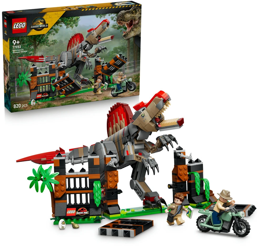 LEGO® Jurassic World Dinozauro spinozauro pabėgimas 77982
