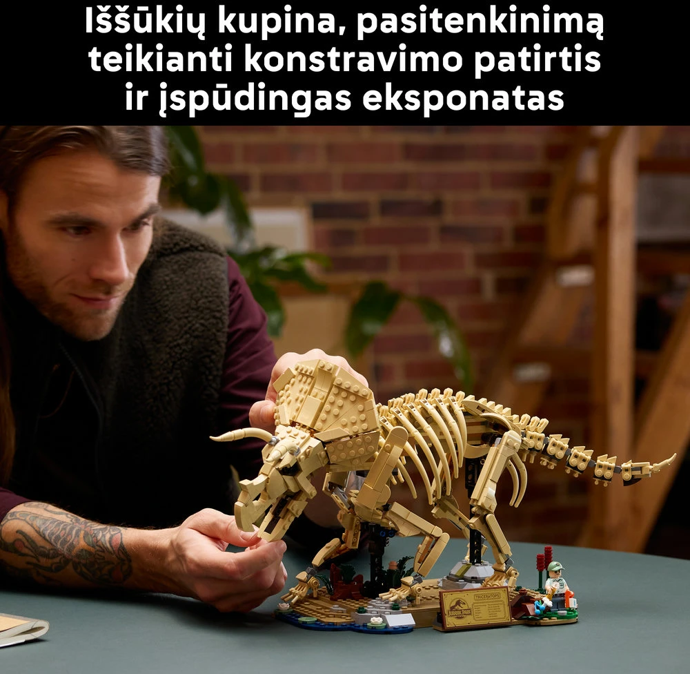 LEGO® Jurassic World Dinozaurų fosilijos: triceratopsas 77985
