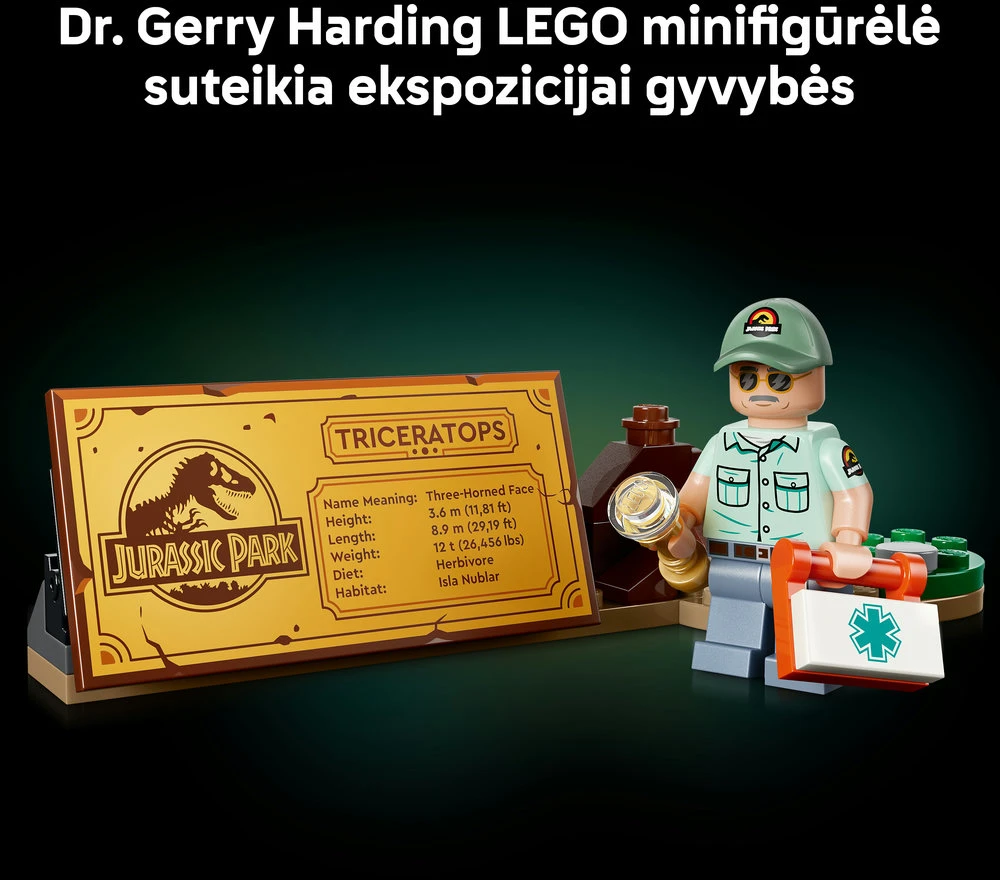 LEGO® Jurassic World Dinozaurų fosilijos: triceratopsas 77985