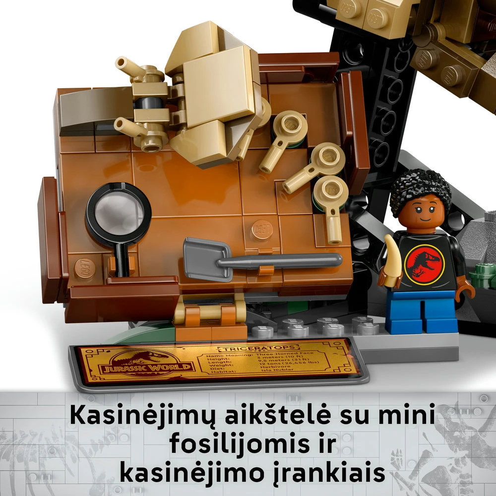 LEGO® Jurrasic World Dinozaurų fosilijos: triceratopso kaukolė (76969)