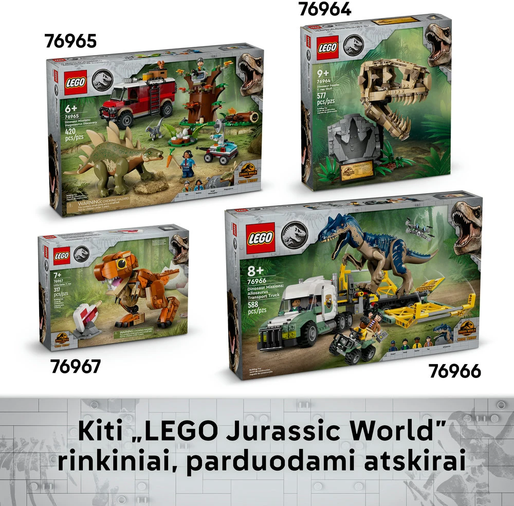 LEGO® Jurrasic World Dinozaurų fosilijos: triceratopso kaukolė (76969)