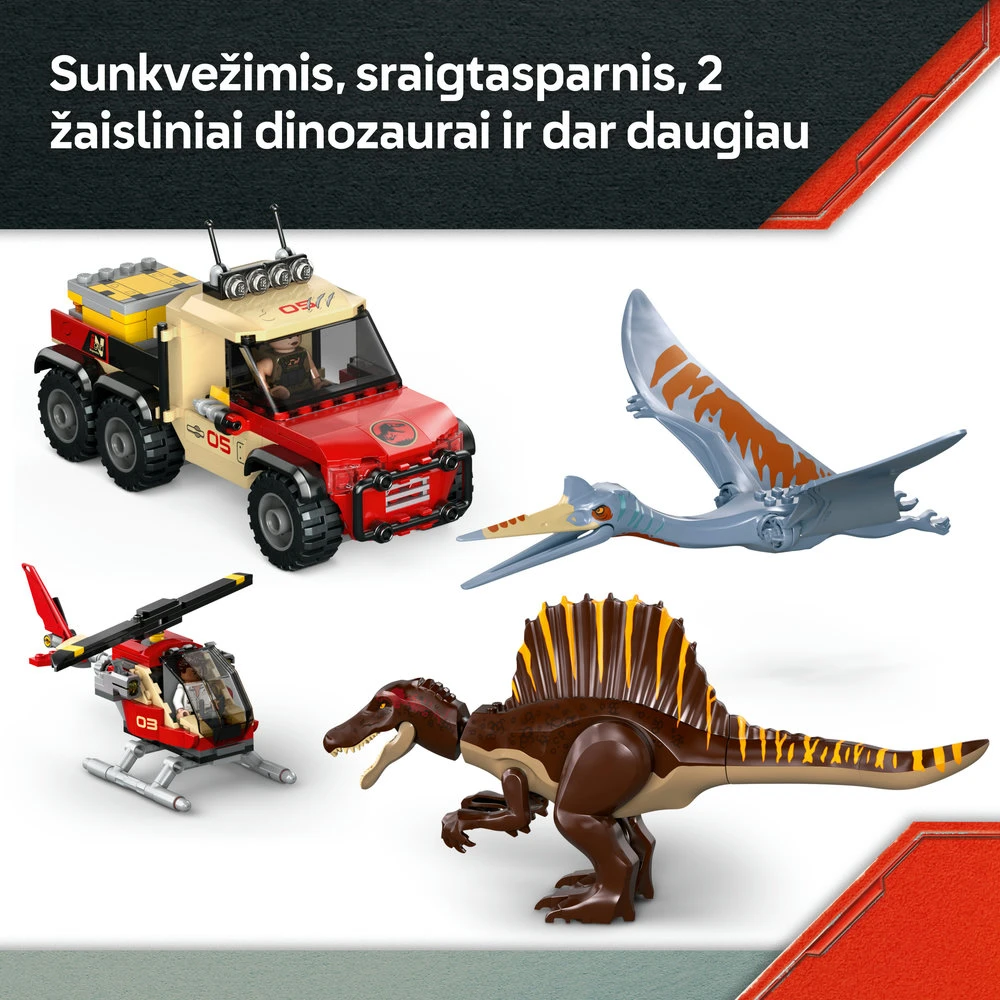LEGO® Jurassic World Spinozauras, kecalkoatlis ir oro misija (76976)