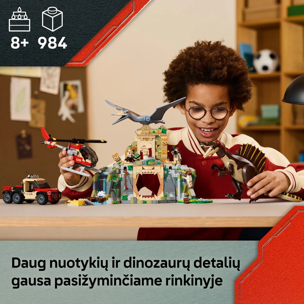 LEGO® Jurassic World Spinozauras, kecalkoatlis ir oro misija (76976)