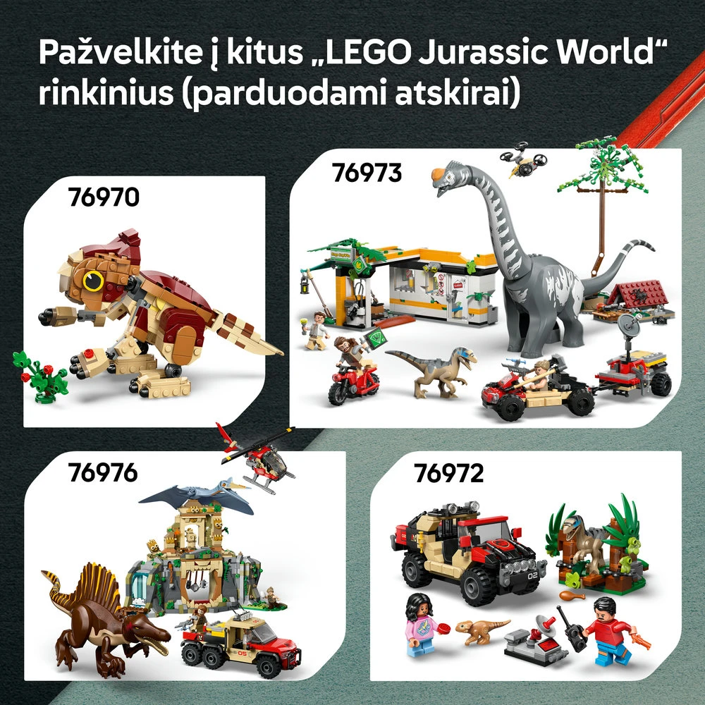 LEGO® Jurassic World Tiranozauras ir pabėgimas upe (76975)
