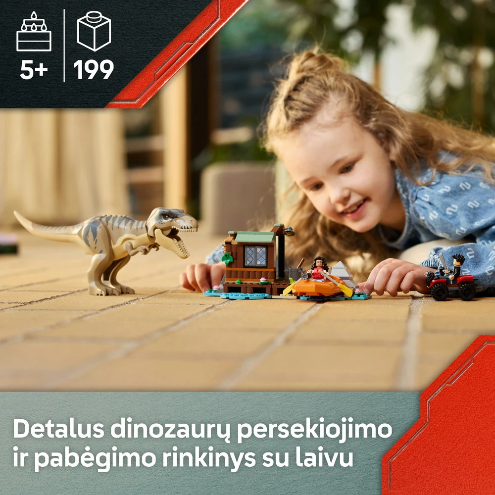 LEGO® Jurassic World Tiranozauras ir pabėgimas upe (76975)