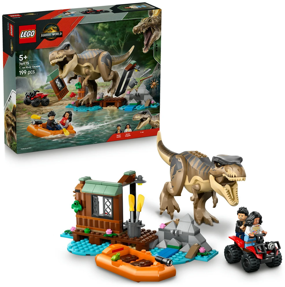 LEGO® Jurassic World Tiranozauras ir pabėgimas upe (76975)