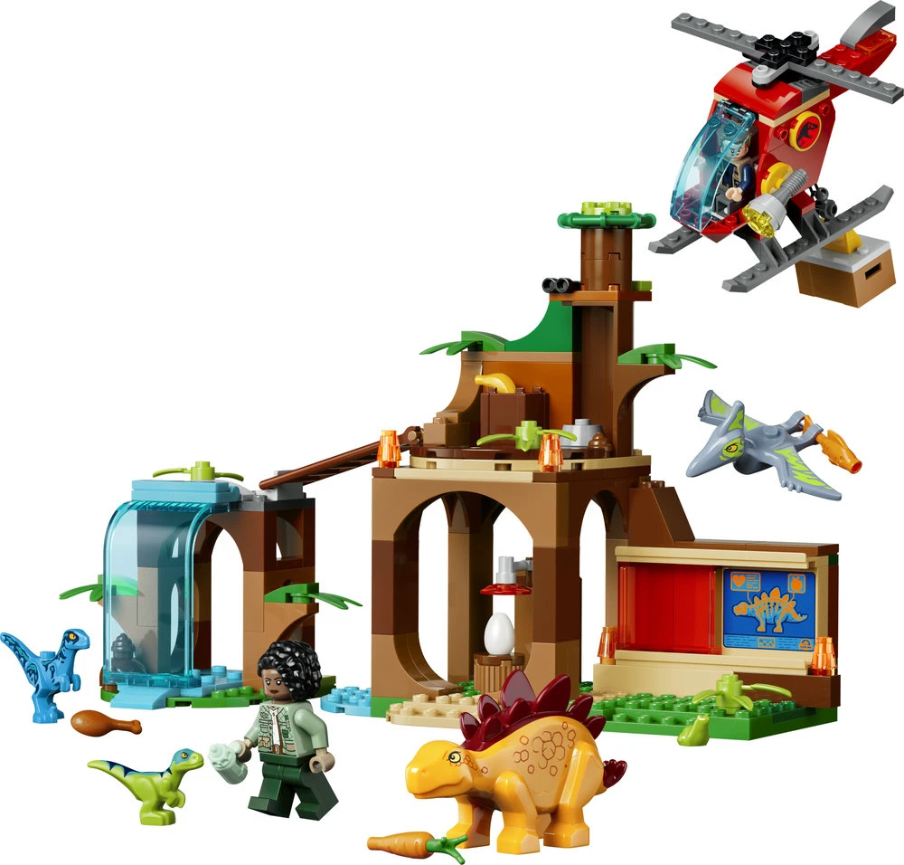 LEGO® Jurassic World Velociraptoriaus, stegozauro ir pteranodono gelbėjimas 77981