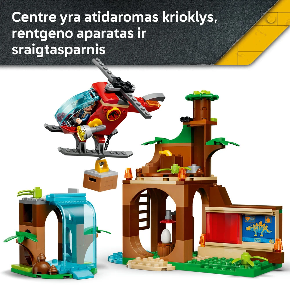 LEGO® Jurassic World Velociraptoriaus, stegozauro ir pteranodono gelbėjimas 77981