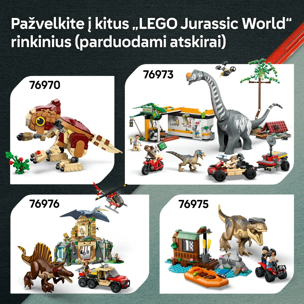 LEGO® Jurassic World Velociraptorius ir pabėgimas visureigiu (76972)