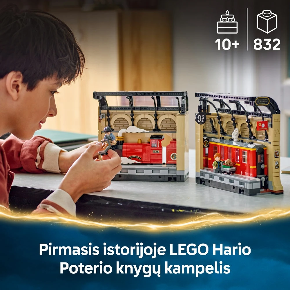 LEGO® Harry Potter™ Knygų lentynos dekoras: Hogvartso ekspresas 76450