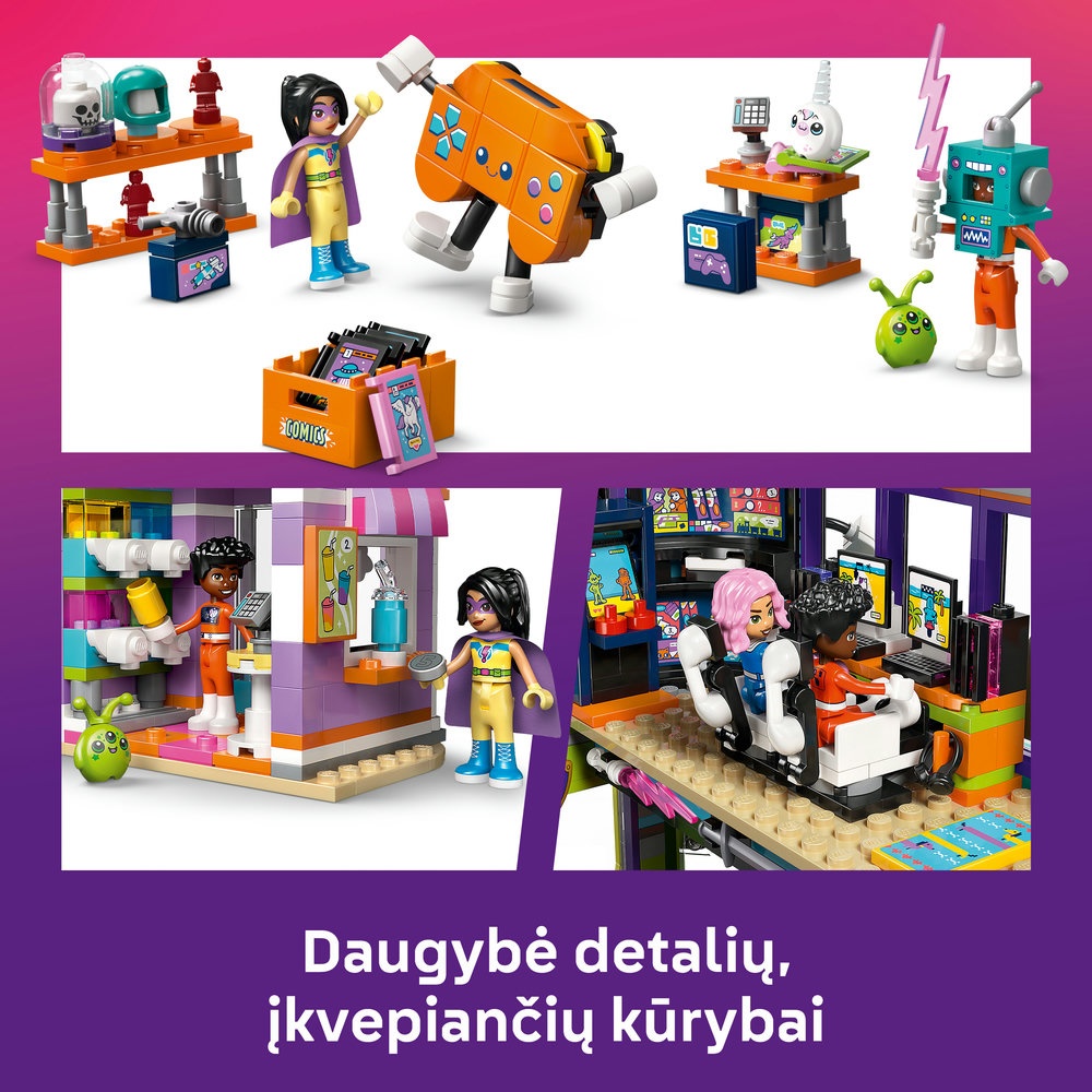 LEGO® Friends Komiksų ir žaidimų parduotuvė Rinkinys 42674