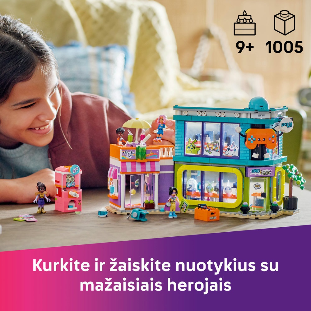 LEGO® Friends Komiksų ir žaidimų parduotuvė Rinkinys 42674