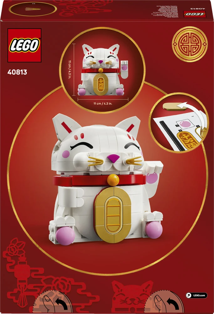 LEGO® laimę nešanti katė Sėkmę simbolizuojantis dekoras Konstravimo rinkinys 40813