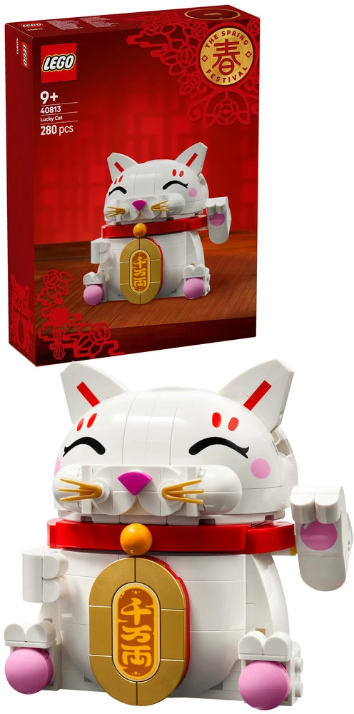 LEGO® laimę nešanti katė Sėkmę simbolizuojantis dekoras Konstravimo rinkinys 40813