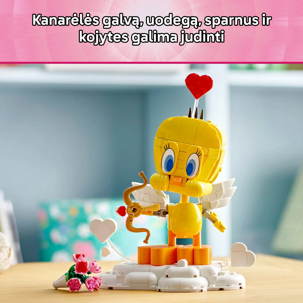 „LEGO® Looney Tunes™“ Mieloji Kanarėlė Figūrėlė Konstravimo rinkinys eksponuoti 40824