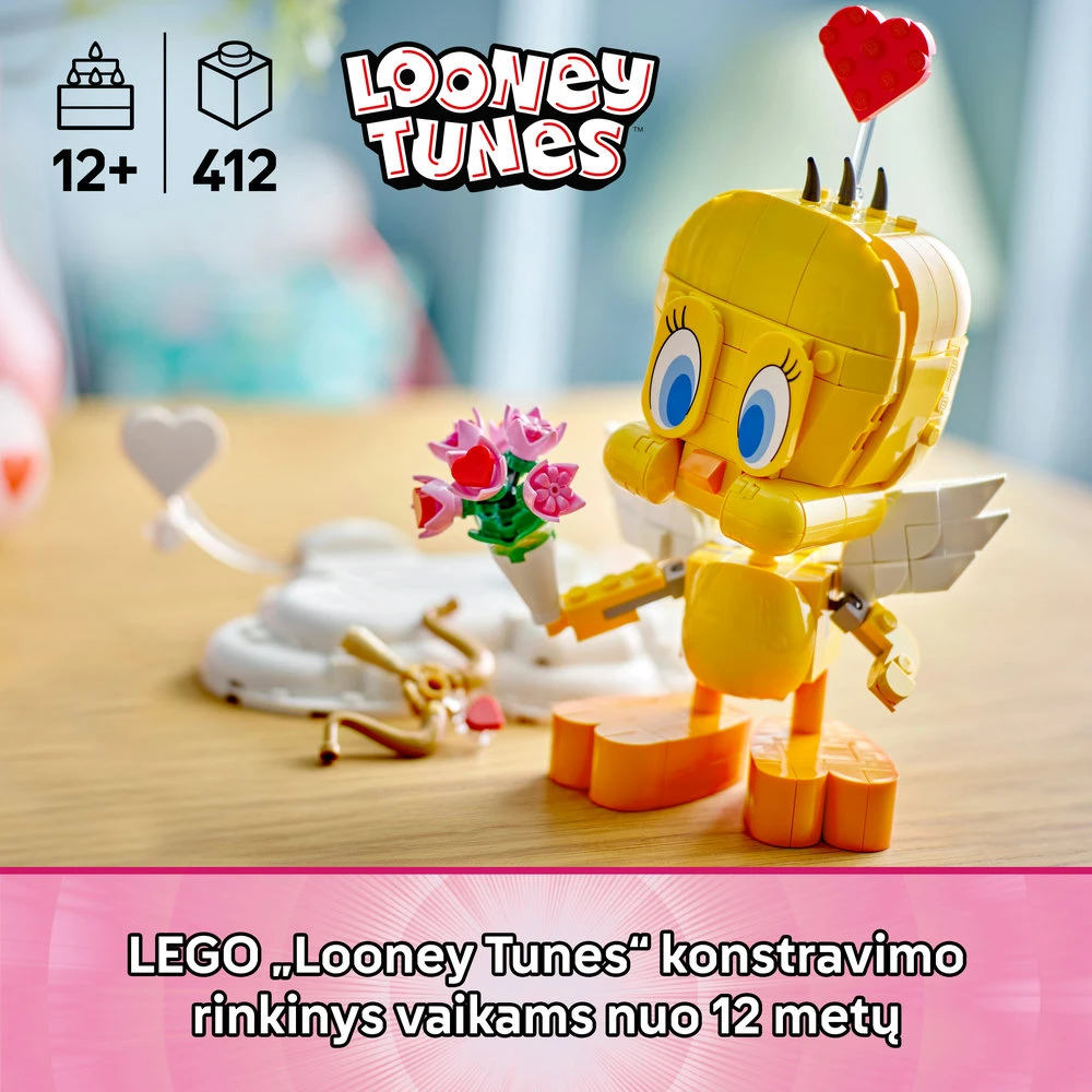 „LEGO® Looney Tunes™“ Mieloji Kanarėlė Figūrėlė Konstravimo rinkinys eksponuoti 40824