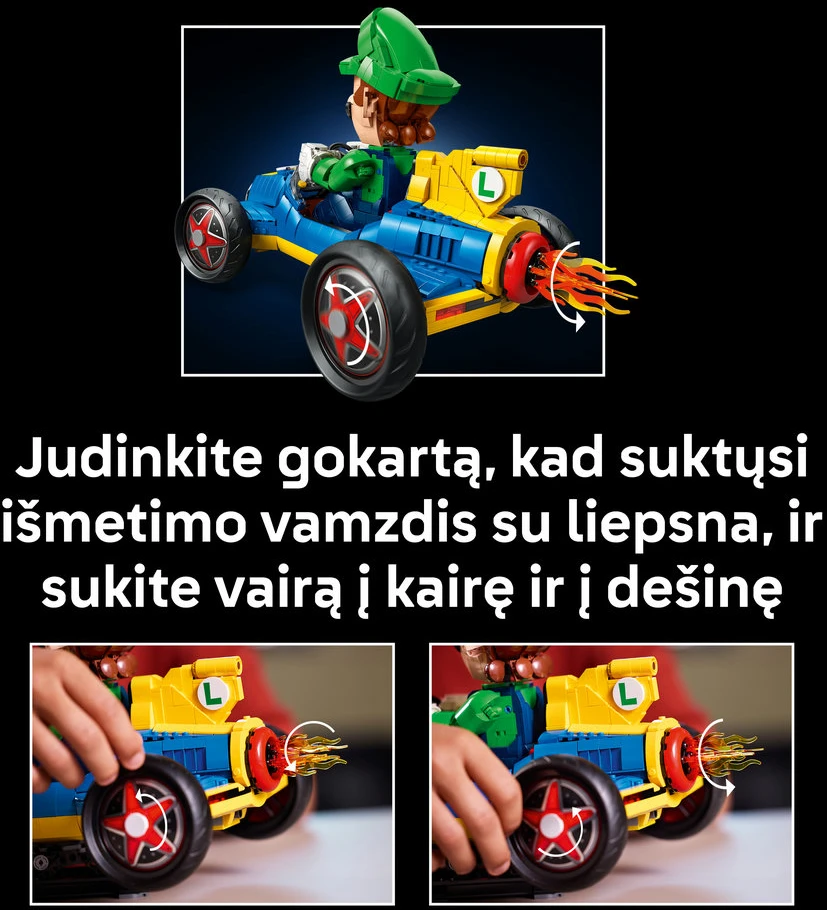 „LEGO® Mario Kart™ – Luigi ir Mach 8, rinkinys 72050