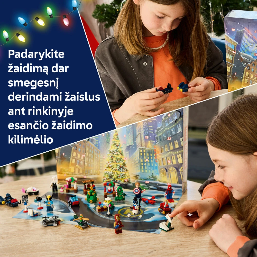 LEGO® ǀ Marvel 2026 metų advento kalendorius Dovana 76340