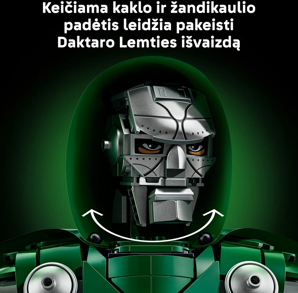 LEGO® ǀ Marvel Daktaro Lemties biustas Rinkinys 76345
