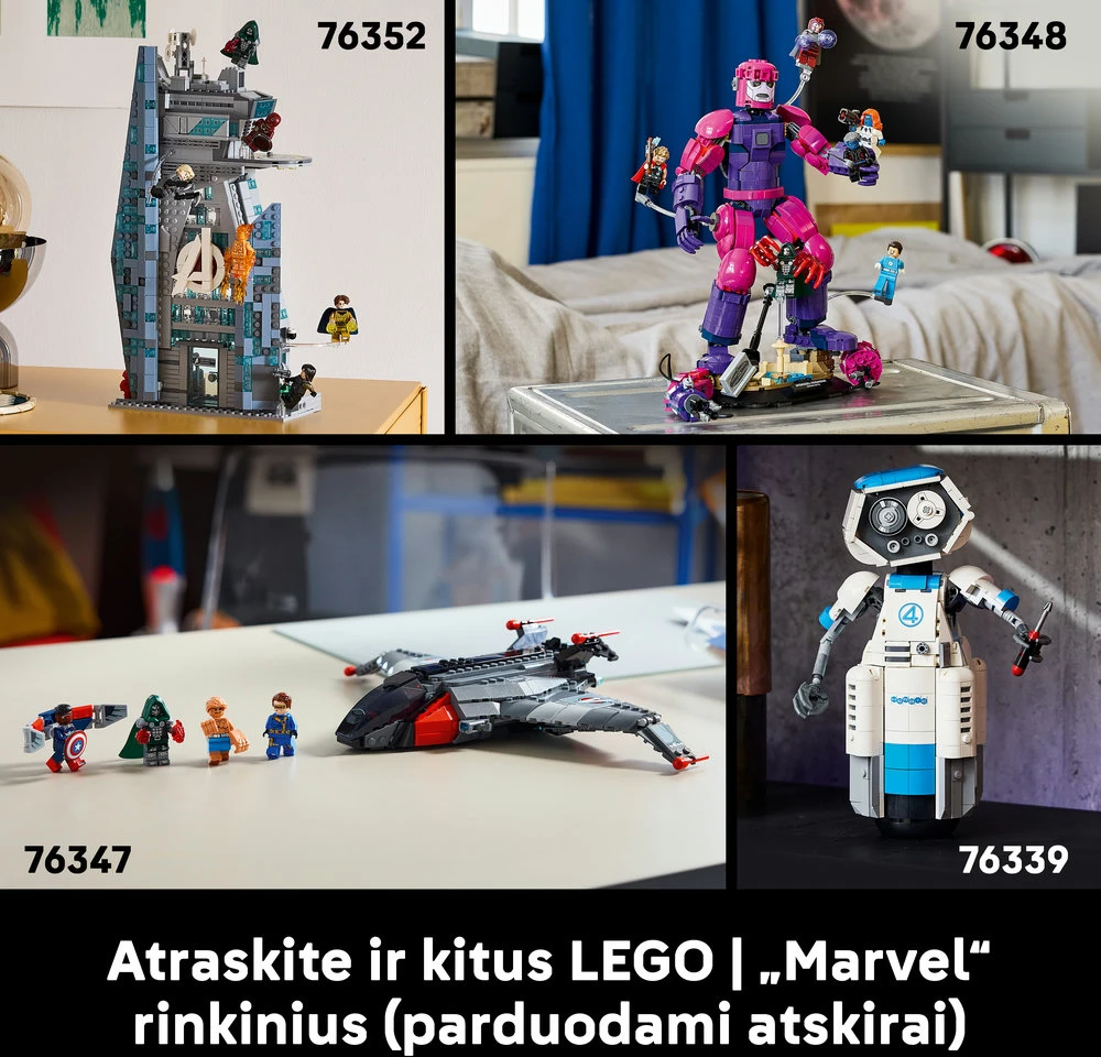LEGO® ǀ Marvel Daktaro Lemties biustas Rinkinys 76345