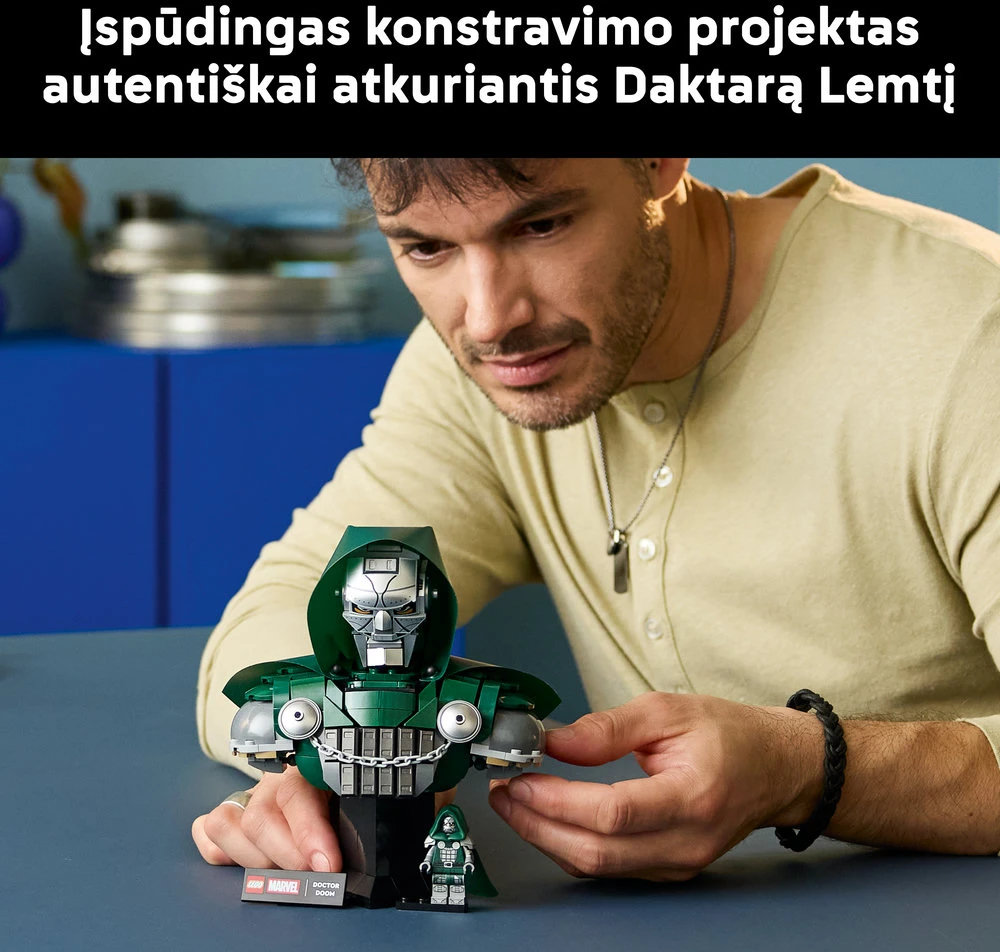 LEGO® ǀ Marvel Daktaro Lemties biustas Rinkinys 76345