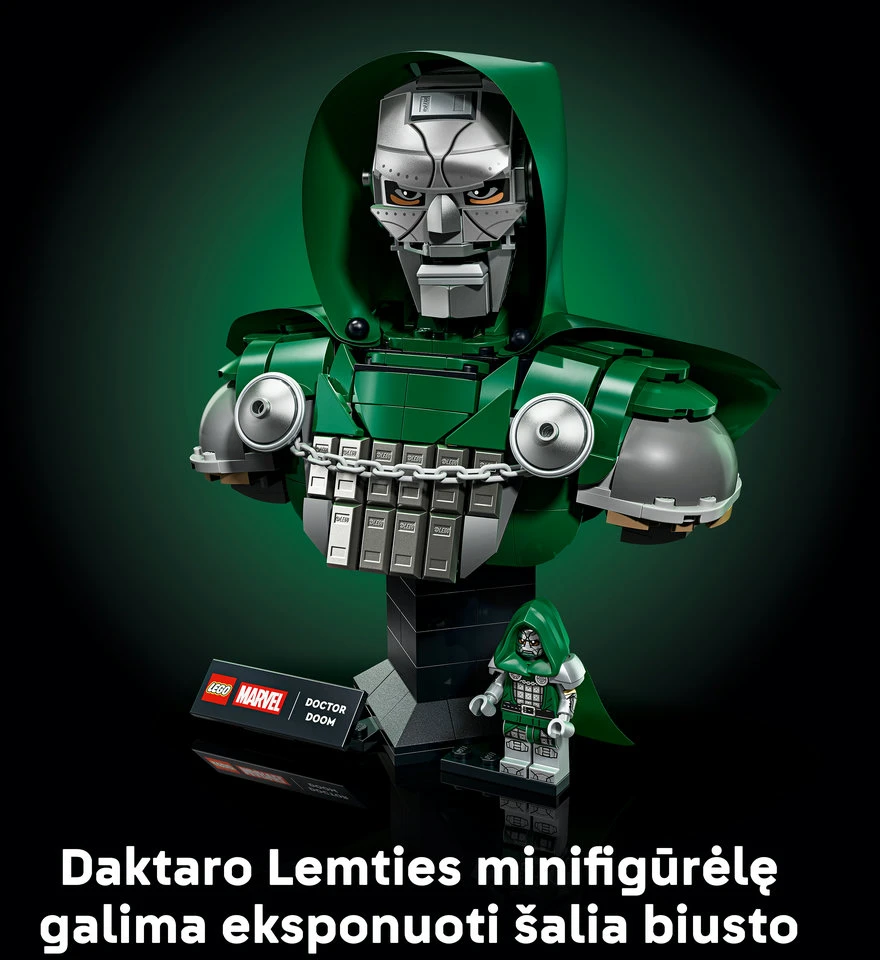 LEGO® ǀ Marvel Daktaro Lemties biustas Rinkinys 76345