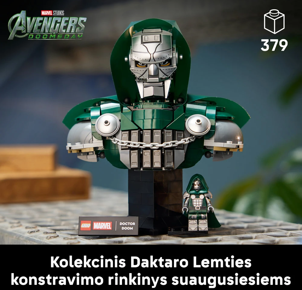 LEGO® ǀ Marvel Daktaro Lemties biustas Rinkinys 76345