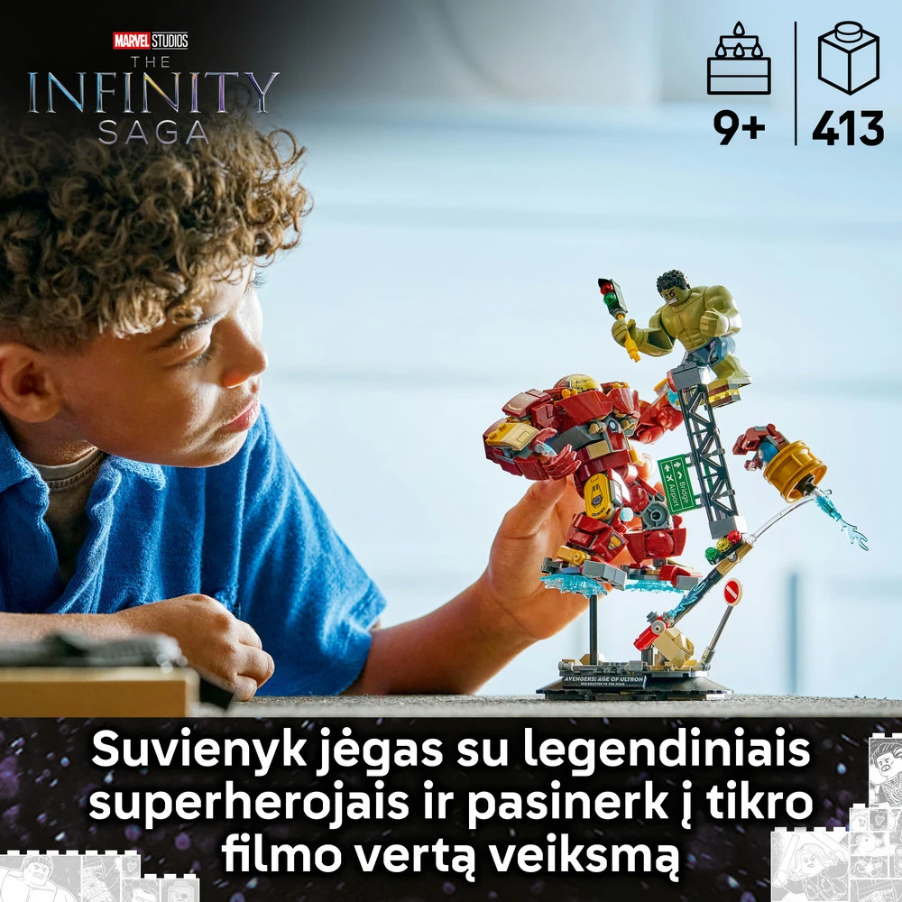 LEGO® ǀ Marvel Epinė kova: Halkbasteris prieš Halką 76343