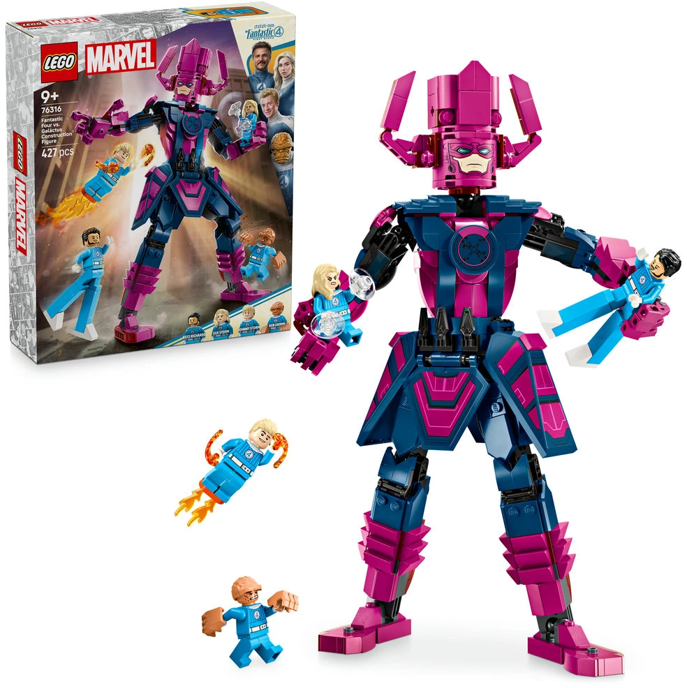 LEGO® ǀ Marvel „Fantastiškasis ketvertas prieš Galaktą“ konstruojama figūrėlė 76316