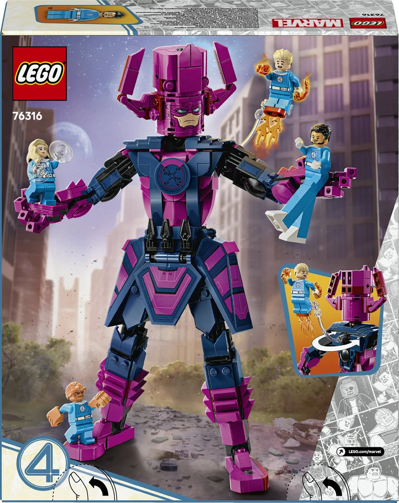 LEGO® ǀ Marvel „Fantastiškasis ketvertas prieš Galaktą“ konstruojama figūrėlė 76316