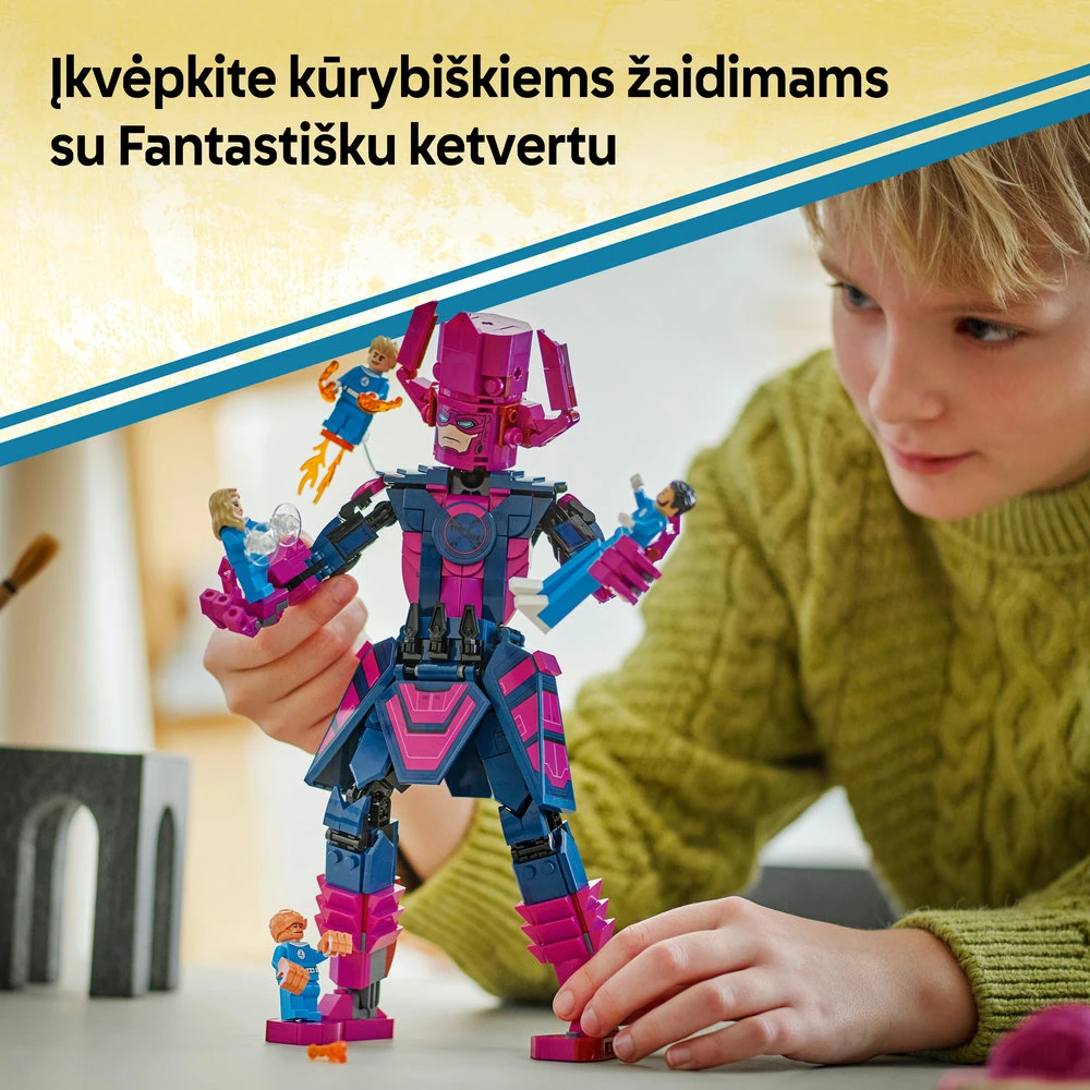 LEGO® ǀ Marvel „Fantastiškasis ketvertas prieš Galaktą“ konstruojama figūrėlė 76316