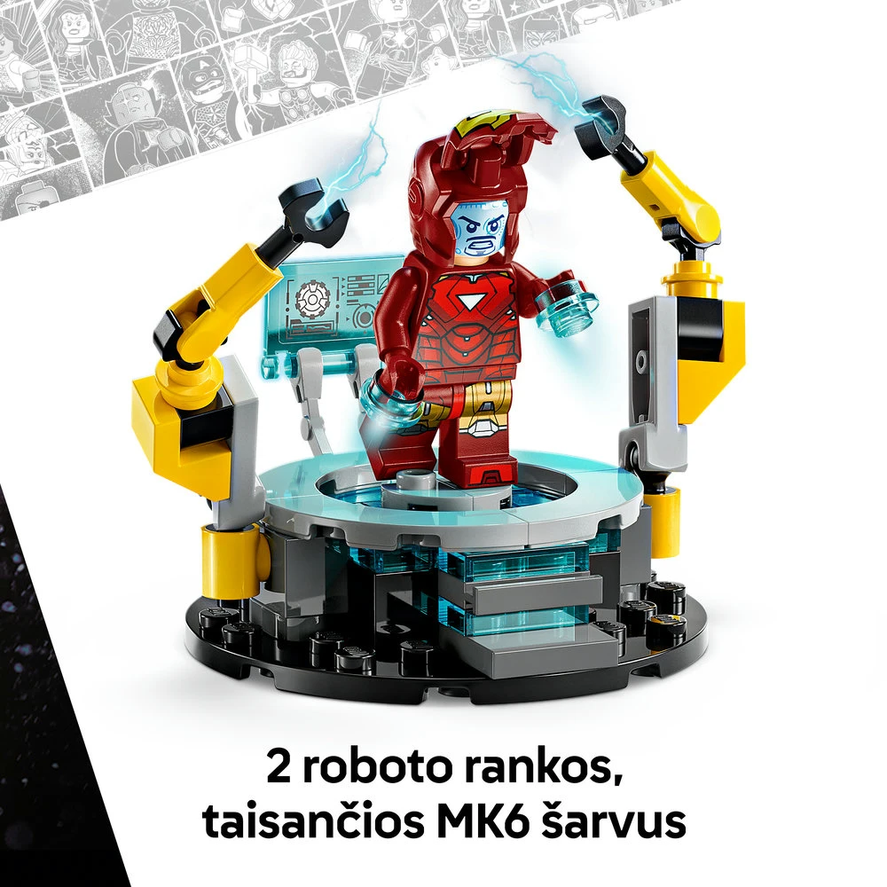 LEGO® Marvel Geležinio žmogaus laboratorija: šarvų kambarys (76315)