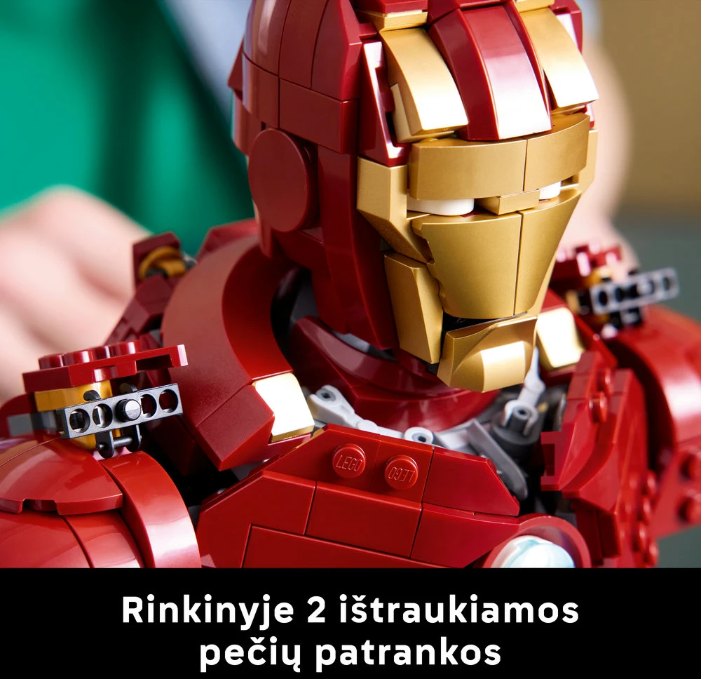 LEGO® ǀ Marvel Geležinio žmogaus MK4 biustas, modelis 76327