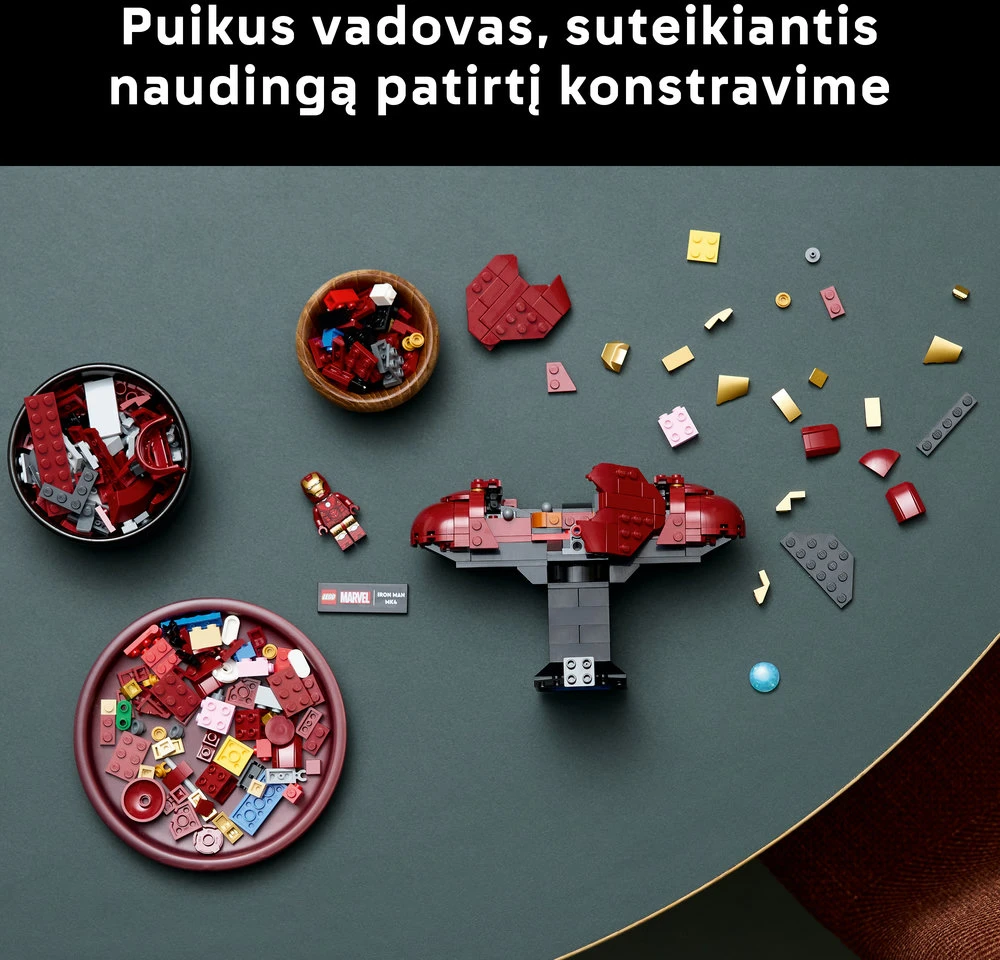 LEGO® ǀ Marvel Geležinio žmogaus MK4 biustas, modelis 76327