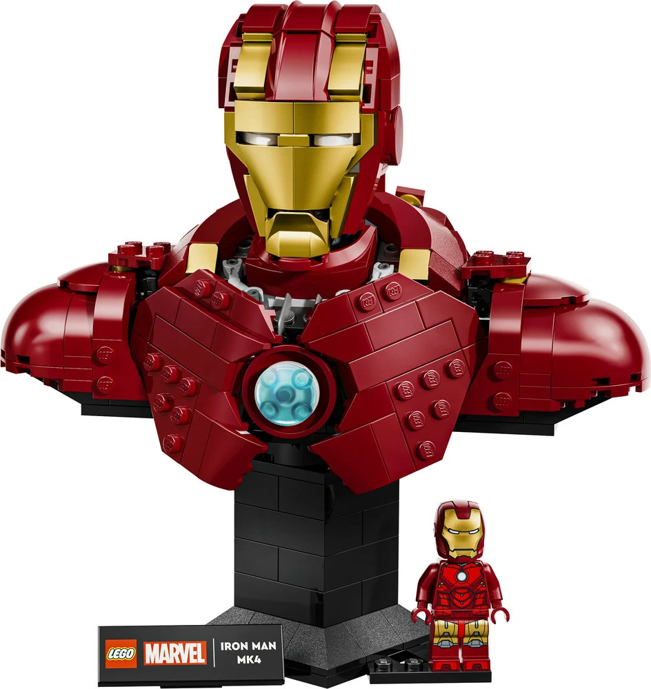 LEGO® ǀ Marvel Geležinio žmogaus MK4 biustas, modelis 76327