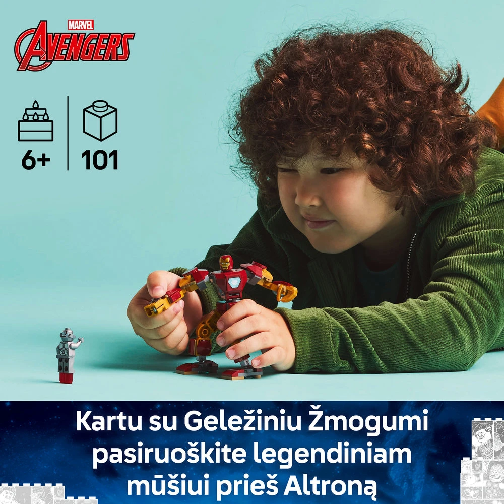 LEGO® Marvel Geležinio žmogaus robotas prieš Altroną (76307)