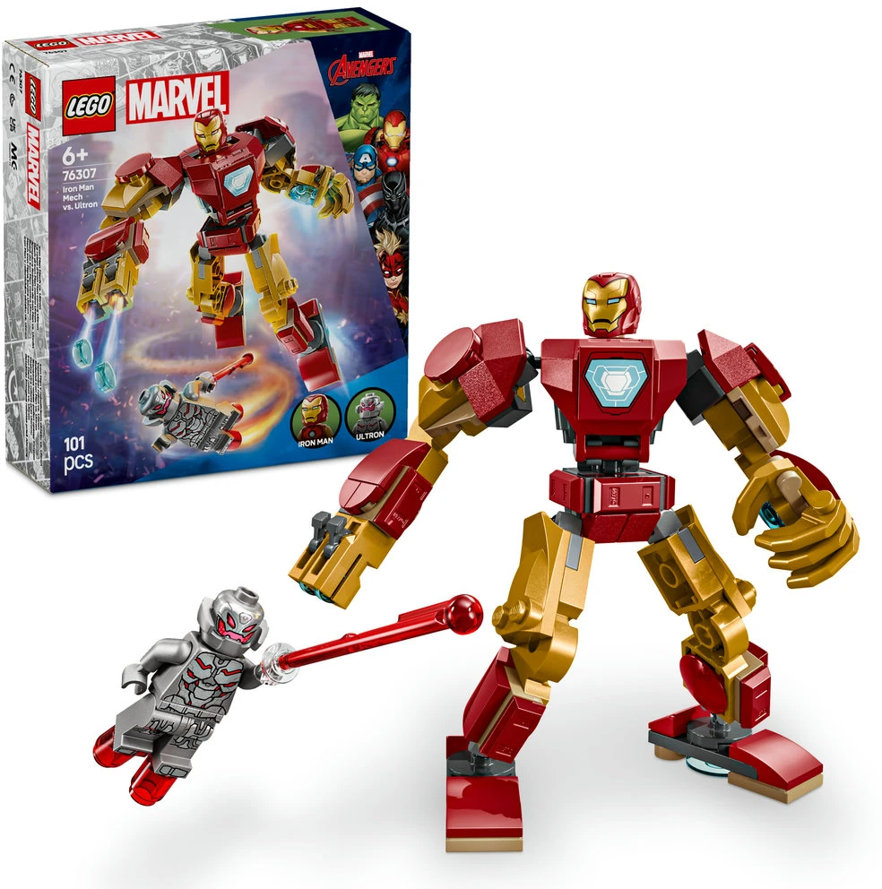 LEGO® Marvel Geležinio žmogaus robotas prieš Altroną (76307)