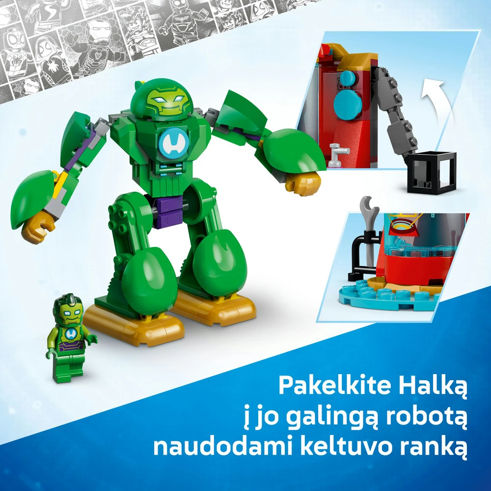 LEGO® ǀ Marvel „Iron Man and His Awesome Friends“ Lokis prieš Geležinio žmogaus komandą 11211
