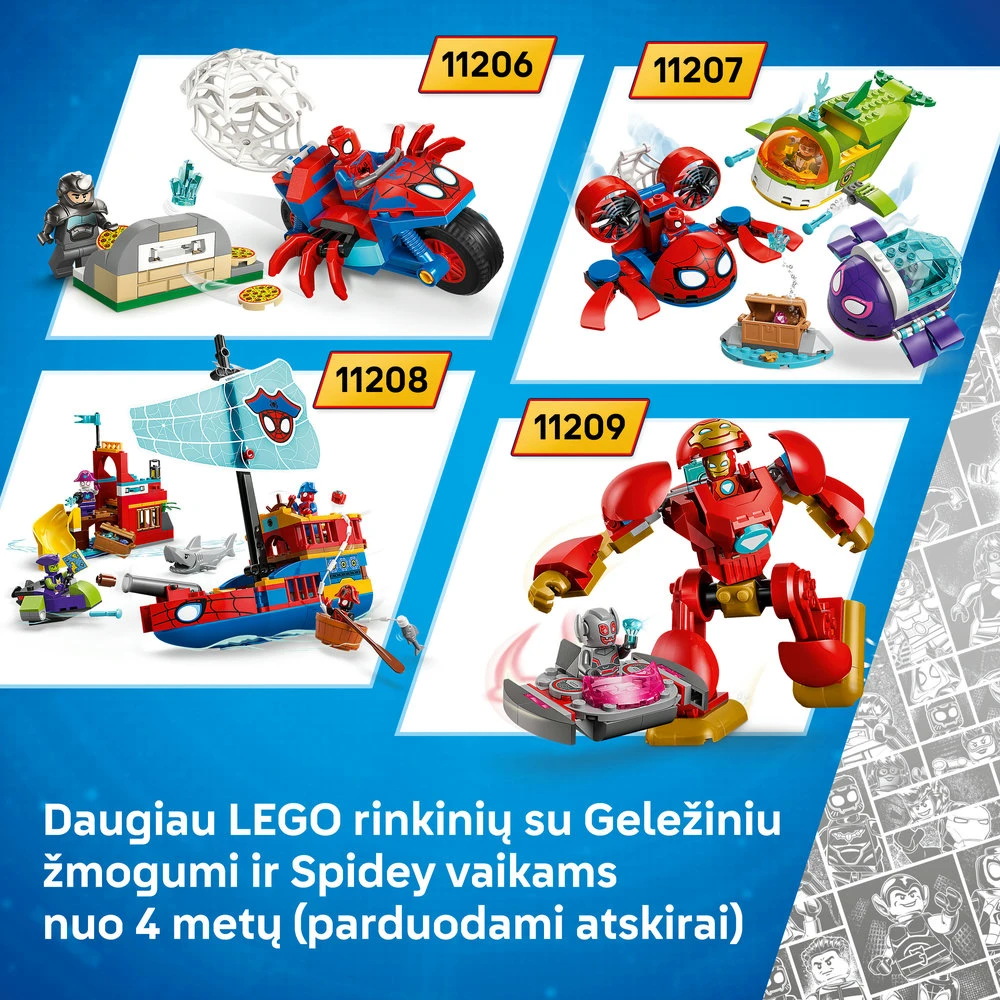 LEGO® ǀ Marvel „Iron Man and His Awesome Friends“ Lokis prieš Geležinio žmogaus komandą 11211