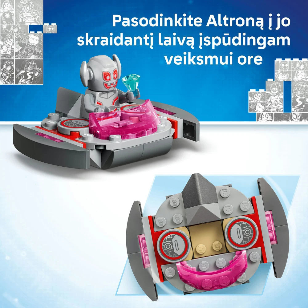 LEGO® ǀ Marvel „Iron Man and His Awesome Friends“ Altronas prieš Geležinį žmogų 11209