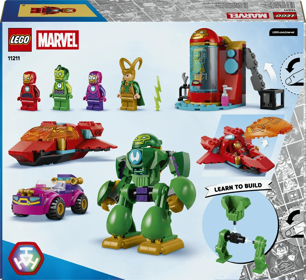LEGO® ǀ Marvel „Iron Man and His Awesome Friends“ Lokis prieš Geležinio žmogaus komandą 11211