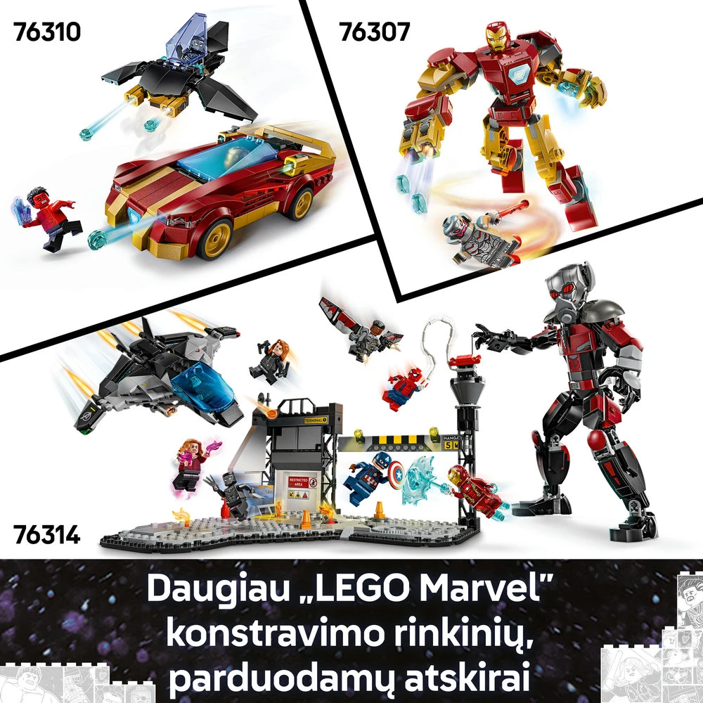 LEGO® Marvel MARVEL logotipas ir minifigūrėlės (76313)