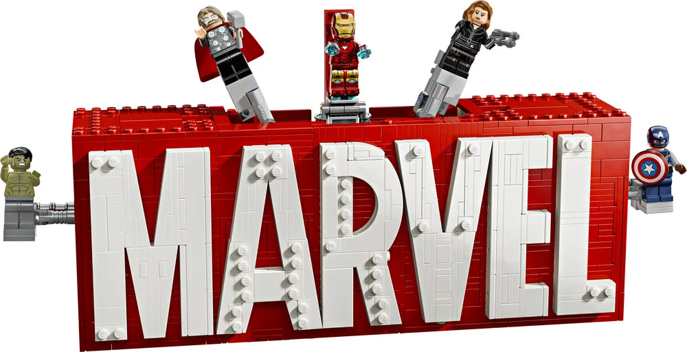 LEGO® Marvel MARVEL logotipas ir minifigūrėlės (76313)
