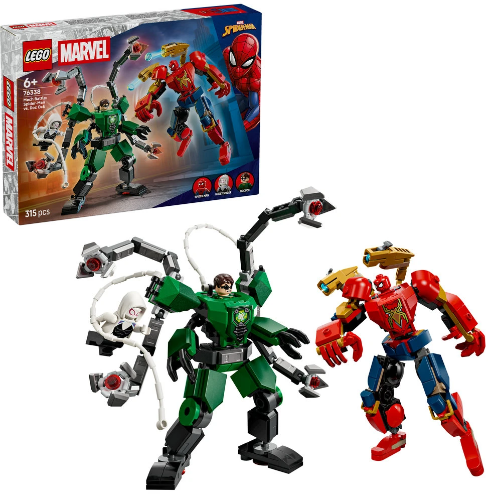 LEGO® | Marvel Robotų kova: Žmogus voras prieš Daktarą Aštuonkojį 76338