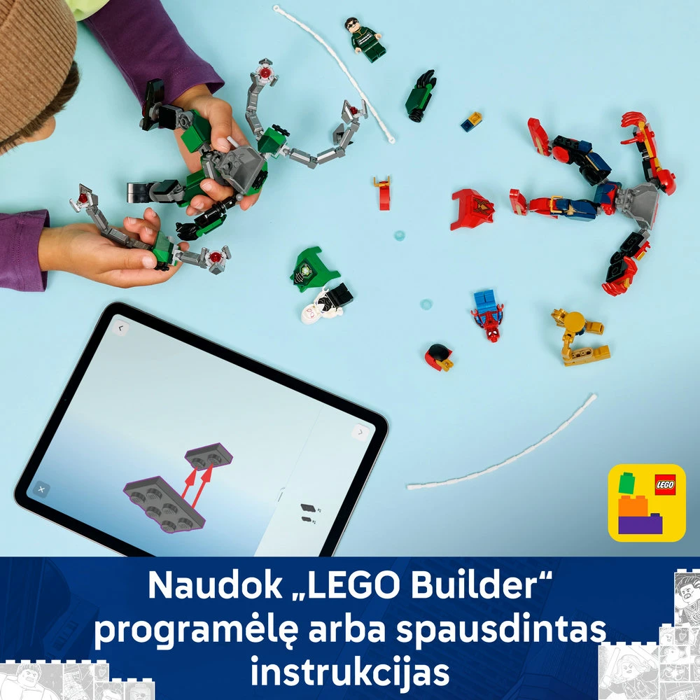 LEGO® | Marvel Robotų kova: Žmogus voras prieš Daktarą Aštuonkojį 76338