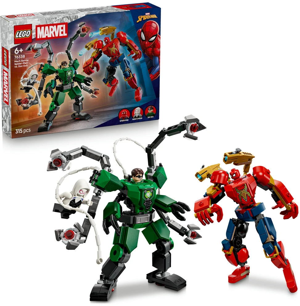 LEGO® | Marvel Robotų kova: Žmogus voras prieš Daktarą Aštuonkojį 76338
