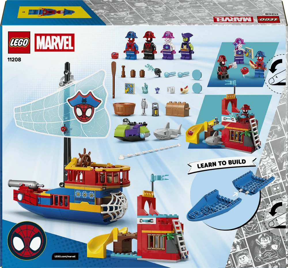 LEGO® ǀ Marvel Spidey And His Amazing Friends Voriuko komandos piratų laivas 11208