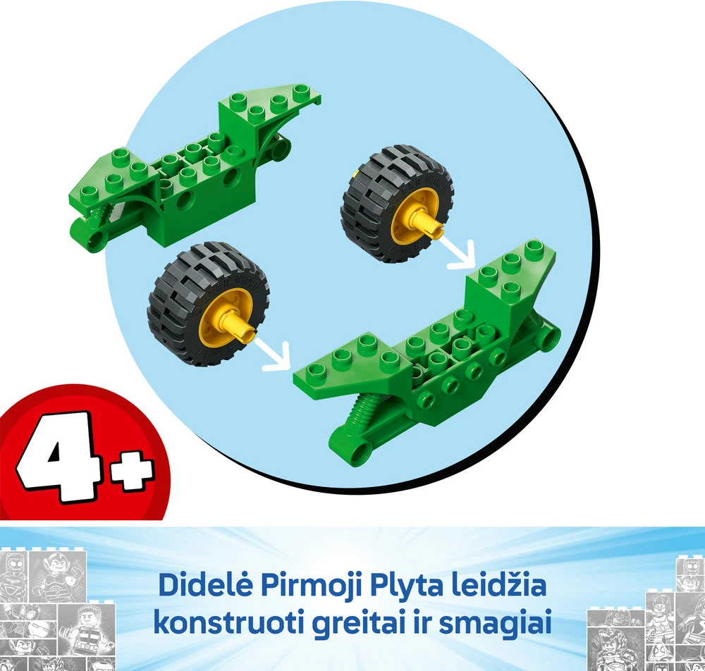 LEGO® Marvel Suktukas ir Elektro dinozauro formos transporto priemonės gaudynės (11198)